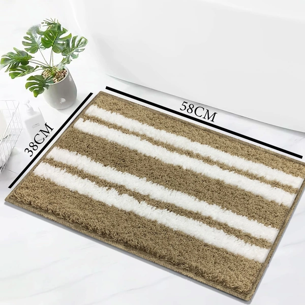 LUXE HOME INTERNATIONAL Florida Bath Mat, Super Soft Microfibre 2000 GSM, Non-Slip, Absorbent - Door Mat for Bathroom, Bedroom, Kitchen, Floor - 38x58 cm, Anti Gold