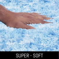 LUXE HOME INTERNATIONAL Bath mat Super Soft Anti Skid Hawaii Rugs for Bathroom (Cloud, Medium) Pc-2 - 45x75 cm, Cloud