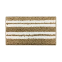 LUXE HOME INTERNATIONAL Florida Bath Mat, Super Soft Microfibre 2000 GSM, Non-Slip, Absorbent - Door Mat for Bathroom, Bedroom, Kitchen, Floor - 38x58 cm, Anti Gold