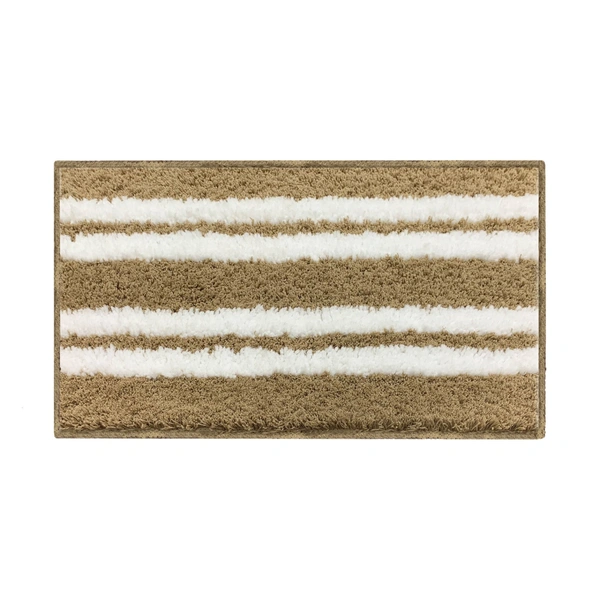 LUXE HOME INTERNATIONAL Florida Bath Mat, Super Soft Microfibre 2000 GSM, Non-Slip, Absorbent - Door Mat for Bathroom, Bedroom, Kitchen, Floor - 38x58 cm, Anti Gold