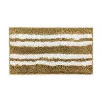 LUXE HOME INTERNATIONAL Florida Bath Mat, Super Soft Microfibre 2000 GSM, Non-Slip, Absorbent - Door Mat for Bathroom, Bedroom, Kitchen, Floor - 38x58 cm, Gold