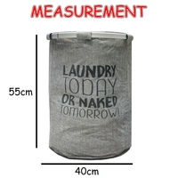 Luxe Home International Laundry Basket for Clothes Foldable, Waterproof Premium Aluminum Laundry Hamper Perfect for Bathroom, Bedroom, Kitchen (Round) Grey - 40X40X55CM, Grey
