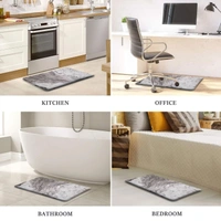LUXE HOME INTERNATIONAL Cuba PVC Loop Utility Anti-Fatigue Indoor/Outdoor Mats for Home | Cushioned, Non Slip, Washable | Mat for Kitchen, Garage & More - 45x75 cm, Brown