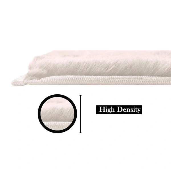 LUXE HOME INTERNATIONAL Rabbit Fur Super Soft Non Slip Mat for Bathroom, Bedroom - 60x90 cm, Skin