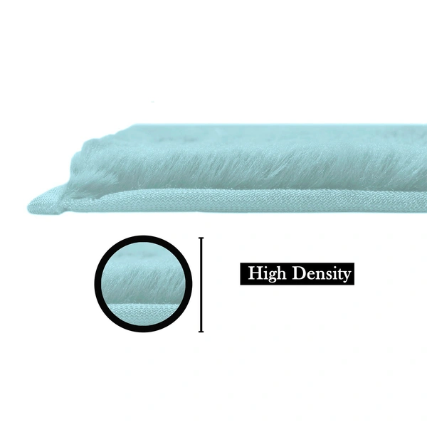 LUXE HOME INTERNATIONAL Rabbit Fur Super Soft Non Slip Floor Runner for Bedroom - 2x5 Ft, Turquish