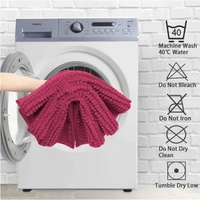 LUXE HOME INTERNATIONAL Luxe Home Chenille Bathmat ( 37x56 cm ) Bathroom mat - Maroon I Soft, Non Slip, Washable | Bath Mat for Home or Bedroom Floor Mat - 37x56 cm, Maroon