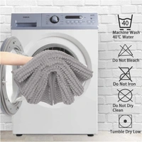 LUXE HOME INTERNATIONAL Luxe Home Chenille Bathmat ( 37x56 cm ) Bathroom mat - Silver I Soft, Non Slip, Washable | Bath Mat for Home or Bedroom Floor Mat - 37x56 Cm, Silver