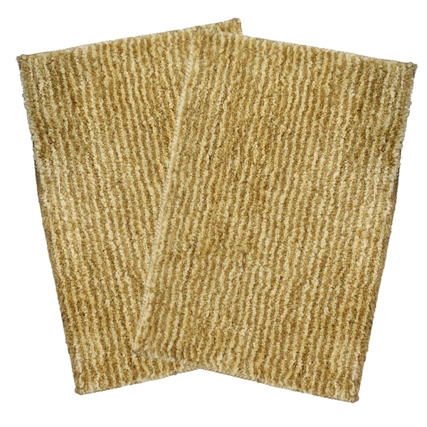 LUXE HOME INTERNATIONAL Bathmat 1600 GSM Microfiber Anti Skid Water Absorbent Machine Washable and Quick Dry Comfort Mats for Bathroom, Kitchen, Entrance (Beige, 38cm x 58cm, Pack of 2) - 38x58 cm, Beige