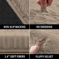 Luxe Home International  LuxeHome Carpets, Marino Fur 2000 GSM Thick FootMat, Antiskid Nonslip, Spill Absorbent, Washable and Quick Dry Rugs for Home Bedroom Hall Livingroom Floor Mat 6x9 Ft (Taupe Pack of 1) - 6X9, Taupe