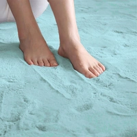 LUXE HOME INTERNATIONAL Rabbit Fur Super Soft Non Slip Floor Runner for Bedroom - 2x5 Ft, Turquish