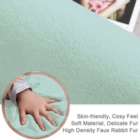 LUXE HOME INTERNATIONAL Runner Super Soft Anti Skid Rabbit Fur(1000 Gsm)Bathroom Mats For Bedroom,Door,Kitchen Floor(2 X 5 Ft,Lime)Pack Of 1 - 2x5 Ft, Lime