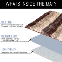 LUXE HOME INTERNATIONAL Bath Mat Super Soft Non Slip Mat For Bathroom, Bedroom, Living Room - 45x75 cm, Amber