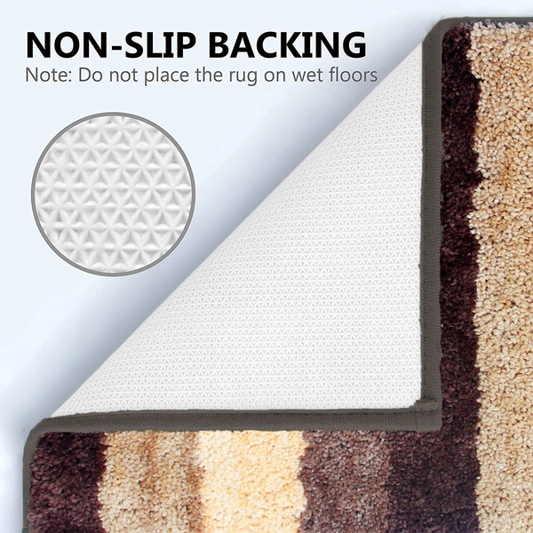 LUXE HOME INTERNATIONAL Bath Mat Super Soft Non Slip Mat For Bathroom, Bedroom, Living Room - 45x75 cm, Amber