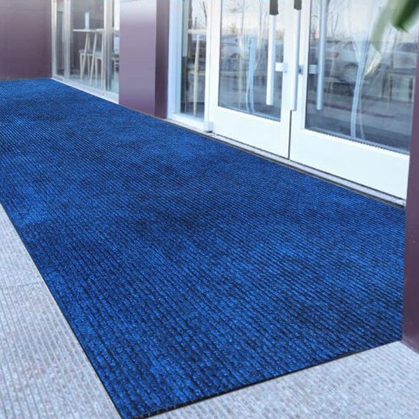 LUXE HOME INTERNATIONAL Luxe Home Arizona Soft Anti-Skid Washable Carpet for Kitchen, Bedroom, Living-Room, Prayer Room, Office, Hotels, Halls ( Blue_4x9 Feet, Piece of 1 ) - Blue