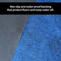 LUXE HOME INTERNATIONAL Luxe Home Arizona Soft Anti-Skid Washable Mat for Kitchen, Bedroom, Living-Room, Prayer Room, Office, Hotels, Halls ( Blue_40x60 Cm, Piece of 1 ) - 40x60 cm, Blue