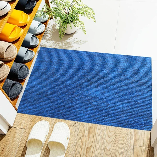 LUXE HOME INTERNATIONAL Luxe Home Arizona Soft Anti-Skid Washable Mat for Kitchen, Bedroom, Living-Room, Prayer Room, Office, Hotels, Halls ( Blue_40x60 Cm, Piece of 1 )