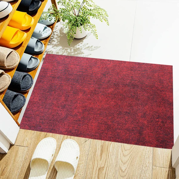 LUXE HOME INTERNATIONAL Luxe Home Arizona Soft Anti-Skid Washable Mat for Kitchen, Bedroom, Living-Room, Prayer Room, Office, Hotels, Halls( Maroon_40x60 Cm, Piece of 1 ) - Maroon