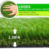 LUXE HOME INTERNATIONAL Luxe Home Artificial Grass Carpet ( Size - 4x10 Ft, Color - Green, Pack of 1 ) - Green