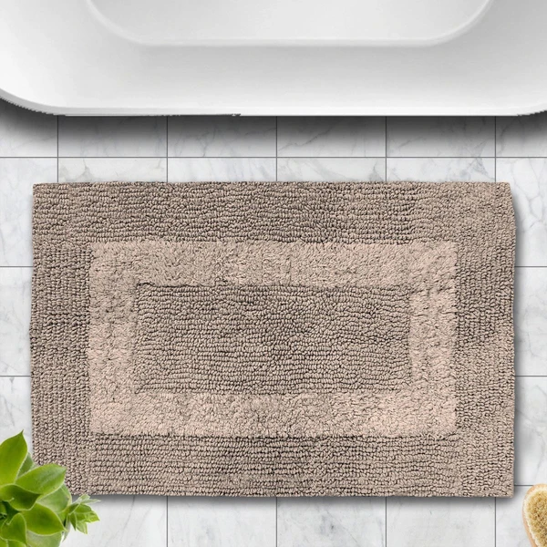 LUXE HOME INTERNATIONAL LuxeHomeBathMat3200GSMCottonSuperSoftAbsorbentParisMat,HotelBathMatforBathroom,Kitchen,Doormat,Floormat(Peanut,40Cmx60Cm,Packof1) - Peanut