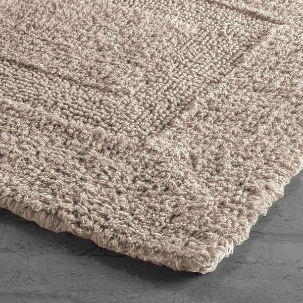 LUXE HOME INTERNATIONAL LuxeHomeBathMat3200GSMCottonSuperSoftAbsorbentParisMat,HotelBathMatforBathroom,Kitchen,Doormat,Floormat(Peanut,40Cmx60Cm,Packof1) - Peanut