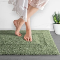 LUXE HOME INTERNATIONAL Luxe Home Bath Mat 3200 GSM Cotton Super Soft Absorbent Paris Mat, Hotel Bath Mat for Bathroom, Kitchen, Doormat, Floor mat ( Pista , 40 Cm x 60 Cm , Pack of 1 ) - 40x60 cm, Pista