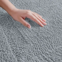 LUXE HOME INTERNATIONAL Luxe Home Bath Mat 3200 GSM Cotton Super Soft Absorbent Paris Mat, Hotel Bath Mat for Bathroom, Kitchen, Doormat, Floor mat ( Silver , 40 Cm x 60 Cm , Pack of 1 ) - 40x60 cm, Silver