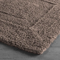 LUXE HOME INTERNATIONAL Luxe Home Bath Mat 3200 GSM Cotton Super Soft Absorbent Paris Mat, Hotel Bath Mat for Bathroom, Kitchen, Doormat, Floor mat ( Coffee , 40 Cm x 60 Cm , Pack of 1 ) - 40x60 cm, Coffee