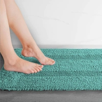 LUXE HOME INTERNATIONAL Luxe Home Bath Mat 3200 GSM Cotton Super Soft Absorbent Paris Mat, Hotel Bath Mat for Bathroom, Kitchen, Doormat, Floor mat ( Turquish , 40 Cm x 60 Cm , Pack of 1 ) - 40x60 cm, Turquish