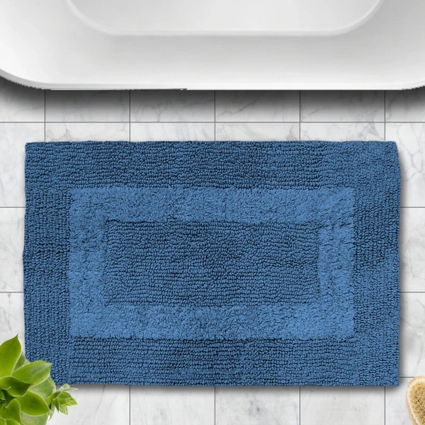 LUXE HOME INTERNATIONAL LuxeHomeBathMat3200GSMCottonSuperSoftAbsorbentParisMat,HotelBathMatforBathroom,Kitchen,Doormat,Floormat(Teal,40Cmx60Cm,Packof1) - Teal