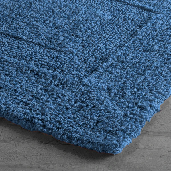 LUXE HOME INTERNATIONAL Luxe Home Bath Mat 3200 GSM Cotton Super Soft Absorbent Paris Mat, Hotel Bath Mat for Bathroom, Kitchen, Doormat, Floor mat ( Teal , 40 Cm x 60 Cm , Pack of 1 ) - Teal