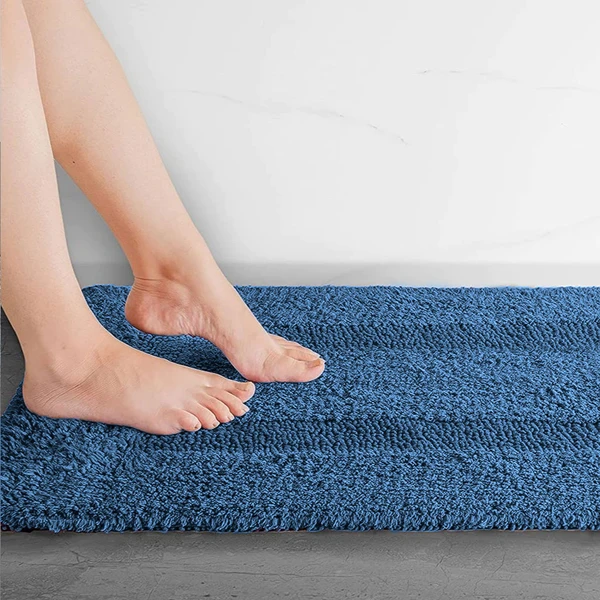 LUXE HOME INTERNATIONAL Luxe Home Bath Mat 3200 GSM Cotton Super Soft Absorbent Paris Mat, Hotel Bath Mat for Bathroom, Kitchen, Doormat, Floor mat ( Teal , 40 Cm x 60 Cm , Pack of 1 ) - Teal