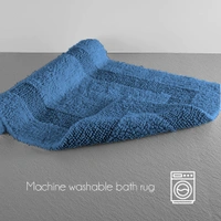 LUXE HOME INTERNATIONAL Luxe Home Bath Mat 3200 GSM Cotton Super Soft Absorbent Paris Mat, Hotel Bath Mat for Bathroom, Kitchen, Doormat, Floor mat ( Teal , 40 Cm x 60 Cm , Pack of 1 ) - 40x60 cm, Teal