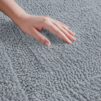 LUXE HOME INTERNATIONAL Luxe Home Bath Mat 3200 GSM Cotton Super Soft Absorbent Paris Mat, Hotel Bath Mat for Bathroom, Kitchen, Doormat, Floor mat ( Silver , 40 Cm x 60 Cm , Pack of 1 ) - 40x60 cm, Silver