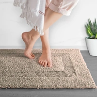 LUXE HOME INTERNATIONAL Luxe Home Bath Mat 3200 GSM Cotton Super Soft Absorbent Paris Mat, Hotel Bath Mat for Bathroom, Kitchen, Doormat, Floor mat ( Walnut , 40 Cm x 60 Cm , Pack of 1 ) - 40x60 cm, Walnut