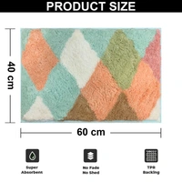 Luxe Home International Luxe Home Bath Mat Canada Diamond Super Soft Anti Skid Slip Water Soak Washable Door Mats for Home, Bathroom Mat, Floor Mat, Kitchen Mat for Floor (40x60 cm) Rust - 40X60 cm, Rust