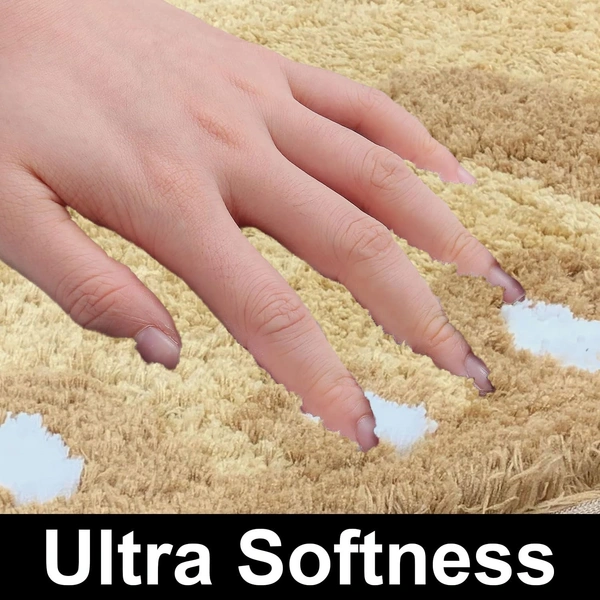 Luxe Home International Luxe Home Bath Mat Canada Panda Super Soft Anti Skid Slip Water Soak Washable Door Mats for Home, Bathroom Mat, Floor Mat, Kitchen Mat for Floor (40x60 cm) Gold - 40X60 cm, Gold