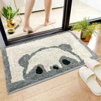 Luxe Home International Luxe Home Bath Mat Canada Panda Super Soft Anti Skid Slip Water Soak Washable Door Mats for Home, Bathroom Mat, Floor Mat, Kitchen Mat for Floor (40x60 cm) Grey - 40X60 cm, Grey