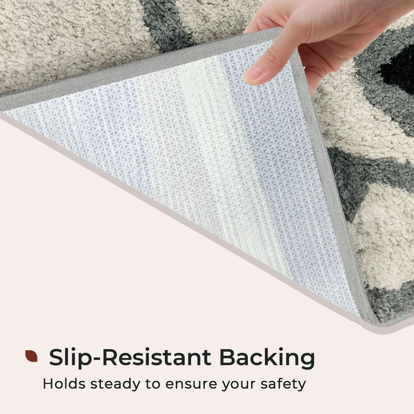Luxe Home International Luxe Home Bath Mat Canada Panda Super Soft Anti Skid Slip Water Soak Washable Door Mats for Home, Bathroom Mat, Floor Mat, Kitchen Mat for Floor (40x60 cm) Grey - 40X60 cm, Grey