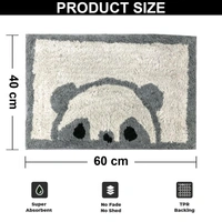 Luxe Home International Luxe Home Bath Mat Canada Panda Super Soft Anti Skid Slip Water Soak Washable Door Mats for Home, Bathroom Mat, Floor Mat, Kitchen Mat for Floor (40x60 cm) Grey - 40X60 cm, Grey