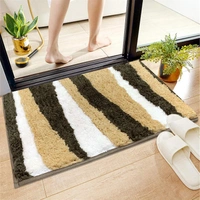Luxe Home International Luxe Home Bath Mat Canada Stripes Super Soft Anti Skid Slip Water Soak Washable Door Mats for Home, Bathroom Mat, Floor Mat, Kitchen Mat for Floor (40x60 cm) Gold - 40X60 cm, Gold