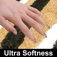 Luxe Home International Luxe Home Bath Mat Canada Stripes Super Soft Anti Skid Slip Water Soak Washable Door Mats for Home, Bathroom Mat, Floor Mat, Kitchen Mat for Floor (40x60 cm) Gold - 40X60 cm, Gold