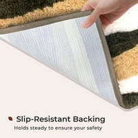 Luxe Home International Luxe Home Bath Mat Canada Stripes Super Soft Anti Skid Slip Water Soak Washable Door Mats for Home, Bathroom Mat, Floor Mat, Kitchen Mat for Floor (40x60 cm) Gold - 40X60 cm, Gold