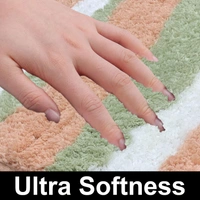 Luxe Home International Luxe Home Bath Mat Canada Stripes Super Soft Anti Skid Slip Water Soak Washable Door Mats for Home, Bathroom Mat, Floor Mat, Kitchen Mat for Floor (40x60 cm) Pink - 40X60 cm, Pink