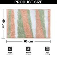 Luxe Home International Luxe Home Bath Mat Canada Stripes Super Soft Anti Skid Slip Water Soak Washable Door Mats for Home, Bathroom Mat, Floor Mat, Kitchen Mat for Floor (40x60 cm) Pink - 40X60 cm, Pink