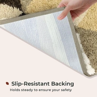 Luxe Home International Luxe Home Bath Mat Canada Triangle Super Soft Anti Skid Slip Water Soak Washable Door Mats for Home, Bathroom Mat, Floor Mat, Kitchen Mat for Floor (40x60 cm) Gold - 40X60 cm, Gold