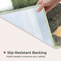 Luxe Home International Luxe Home Bath Mat Canada Triangle Super Soft Anti Skid Slip Water Soak Washable Door Mats for Home, Bathroom Mat, Floor Mat, Kitchen Mat for Floor (40x60 cm) Green - 40X60 cm, Green