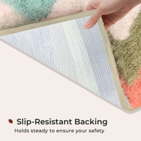 Luxe Home International Luxe Home Bath Mat Canada Zigzag Super Soft Anti Skid Slip Water Soak Washable Door Mats for Home, Bathroom Mat, Floor Mat, Kitchen Mat for Floor (40x60 cm) Rust - 40X60 cm, Rust