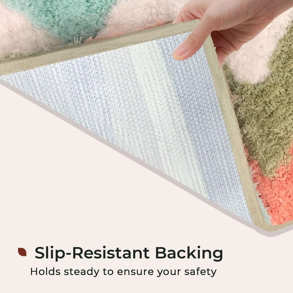Luxe Home International Luxe Home Bath Mat Canada Zigzag Super Soft Anti Skid Slip Water Soak Washable Door Mats for Home, Bathroom Mat, Floor Mat, Kitchen Mat for Floor (40x60 cm) Rust - 40X60 cm, Rust