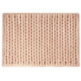 LUXE HOME INTERNATIONAL Luxe Home Bath Mat Super Soft Anti Slip Washable Braided Memory Foam Mat for Bathroom, Kitchen, Baby ( 17"x25", Rust, Pack of 1 ) - Rust