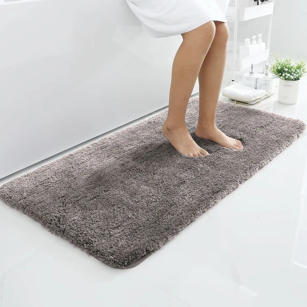 LUXE HOME INTERNATIONAL Luxe Home Bathmat 2800 GSM Microfiber Anti Slip Water Absorbent Machine Washable and Quick Dry Vegas Mats for Bathroom, Kitchen, Entrance ( Taupe , 60x90 Cm , Pack of 1 ) - 60x90 cm, Taupe